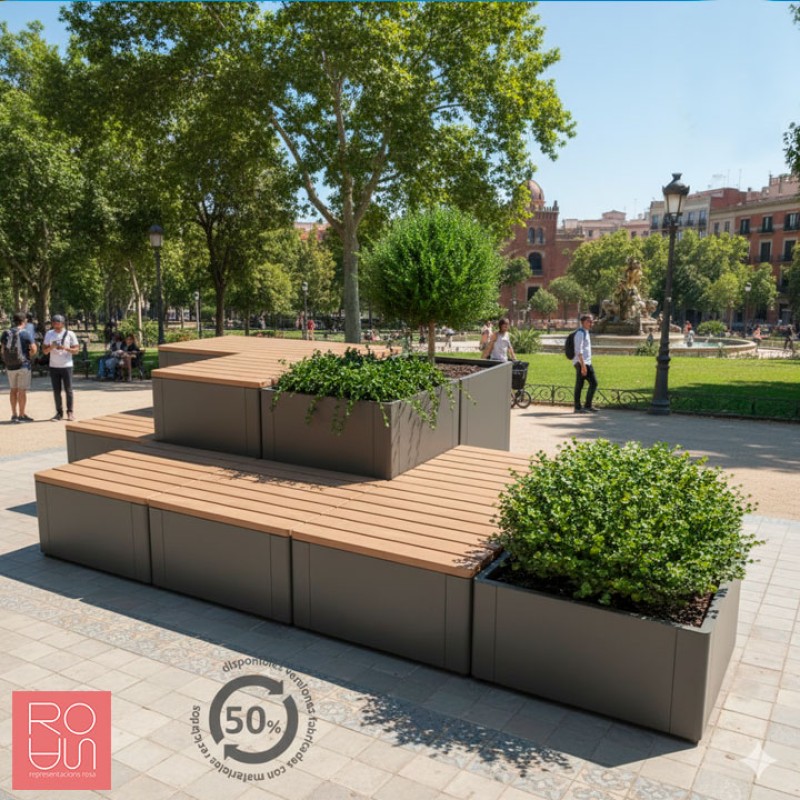 Banc Osaka (Conjunt de banc i jardinera)